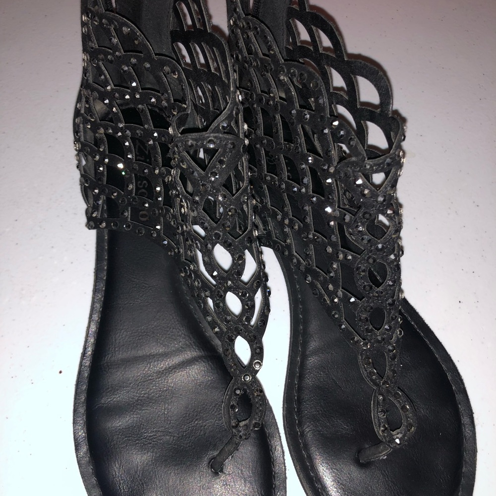 Zigi Soho Melaa Rhinestone Split Toe Gladiator Sandals